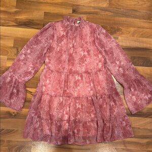 Altar’d state pink tier dress size small‎